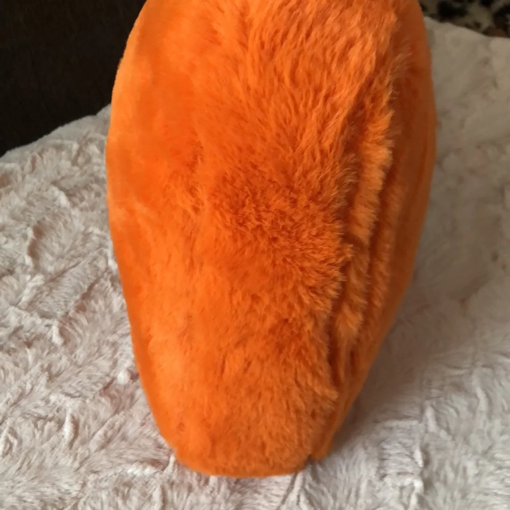 Plush Halloween 'BOO' Pumpkin Pillow - Orange Jack-o'-Lanterns